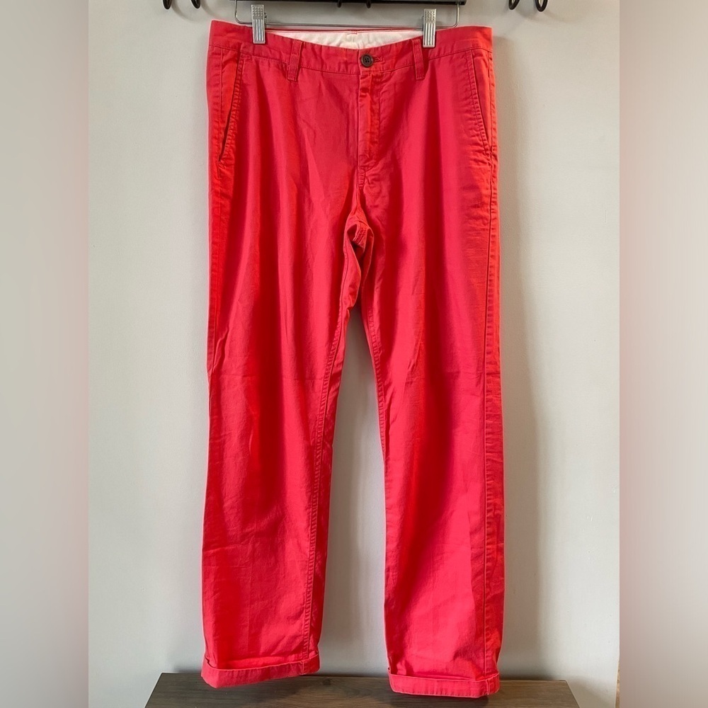 Bonobos, men’s 30 x 32, bright red chino straight leg pants, preppy country club - Picture 1 of 3